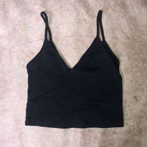 Topshop Black Crop Top